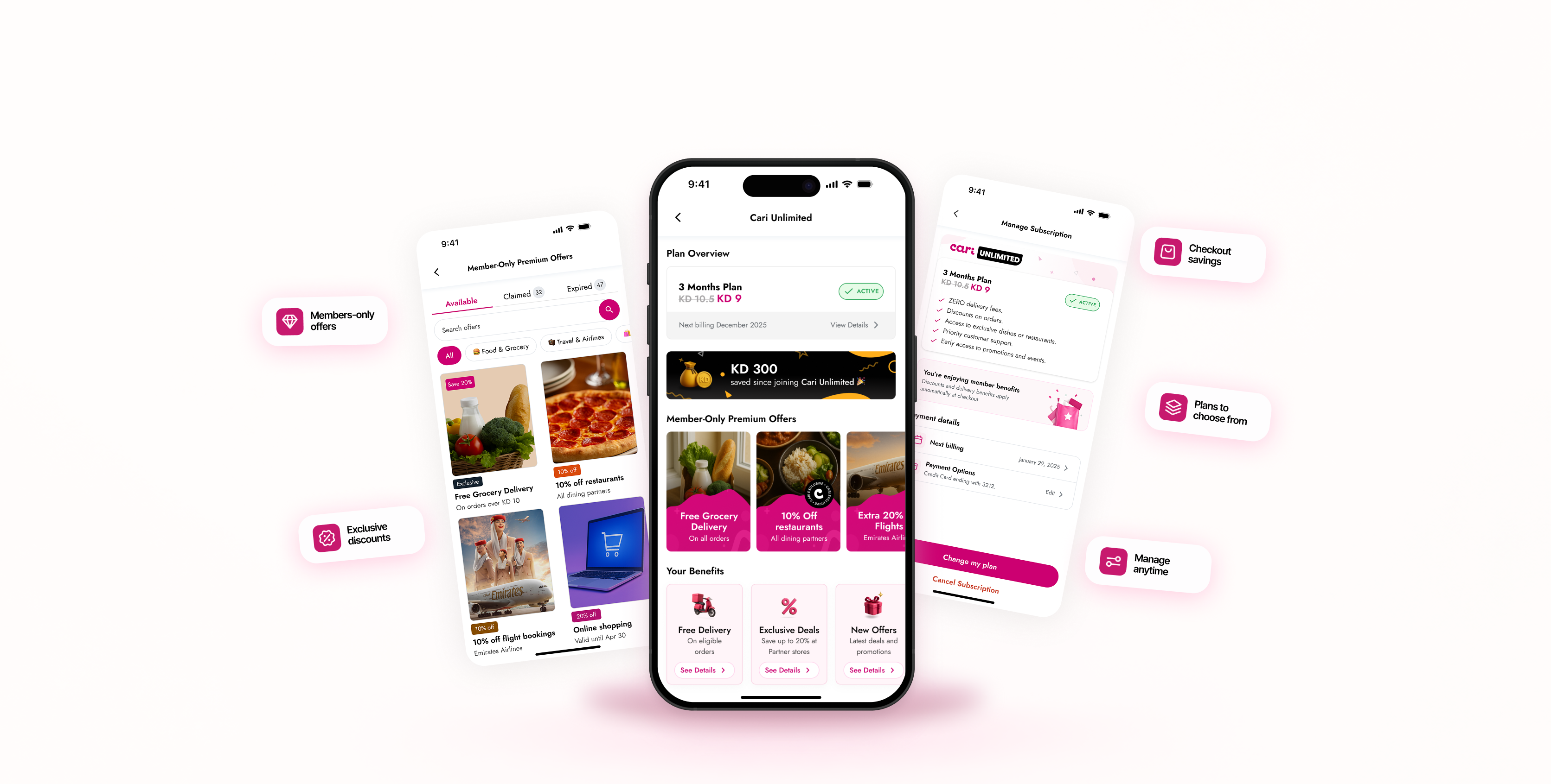 Cari Unlimited subscription UX cover showing plan value, checkout intent, entry points, and post-signup states.